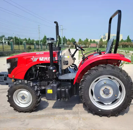 Wheeled Tractor with Plowing